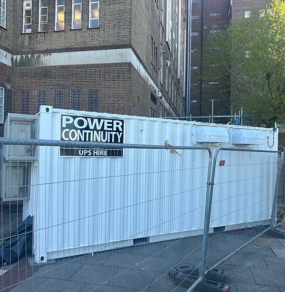 600kW UPS container hire from Power Continuity