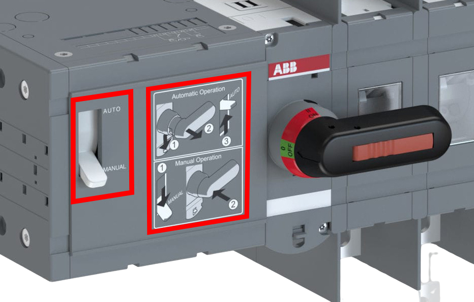 Power continuity abb motorised switch auto manual