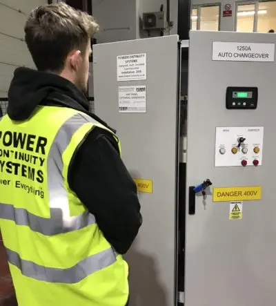 Power continuity automatic changeover panel test