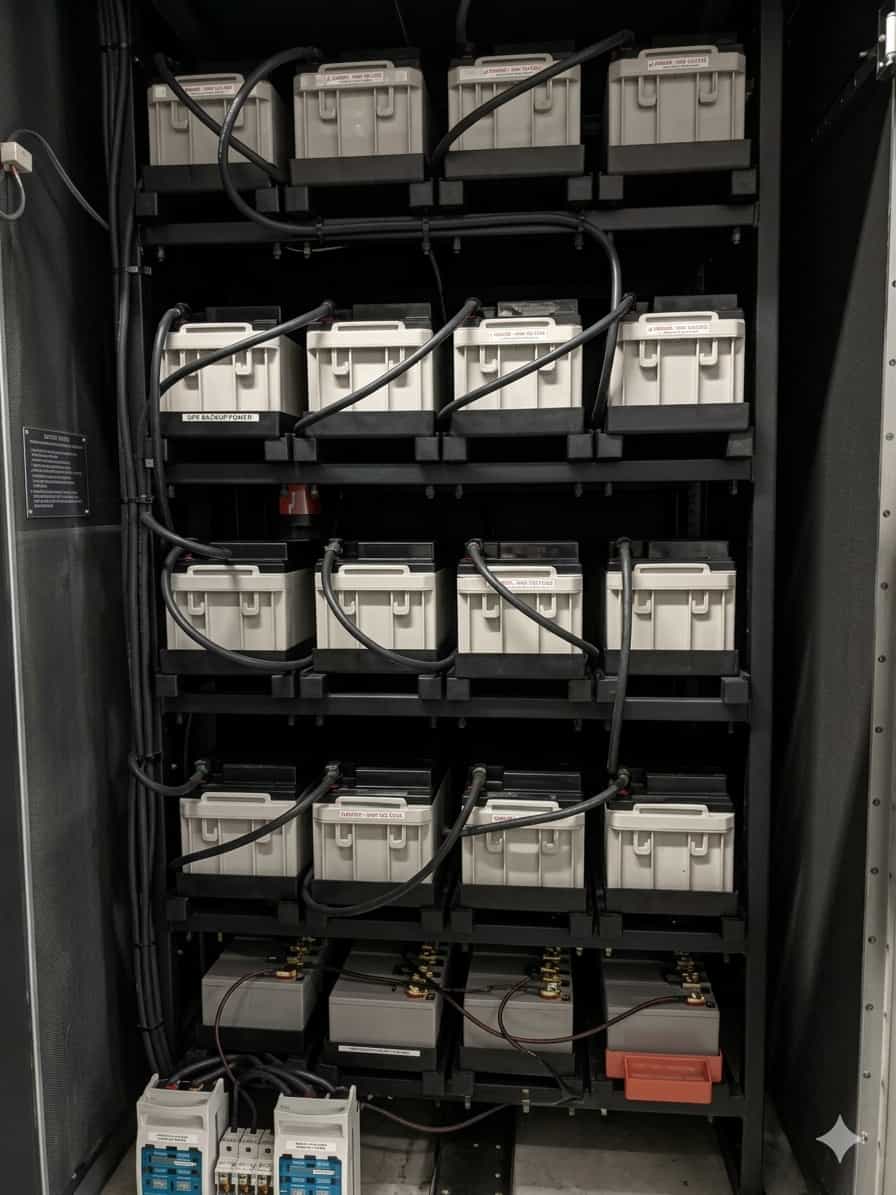 Power continuity battery rack