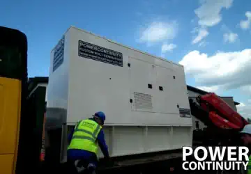 Power continuity canopied generator installation