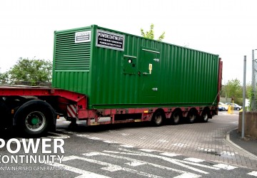 Power continuity containerised diesel generator lorry delivery