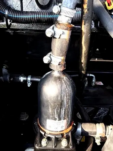 Power continuity coolant leak causing temperature problems