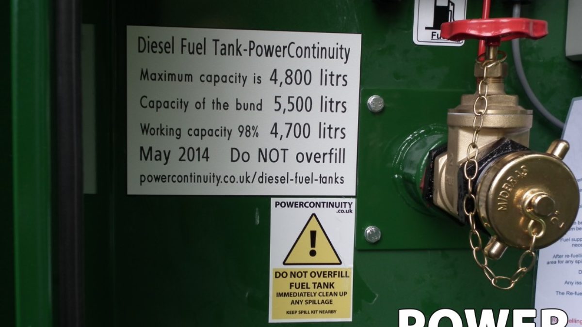 Power continuity diesel fuel tank