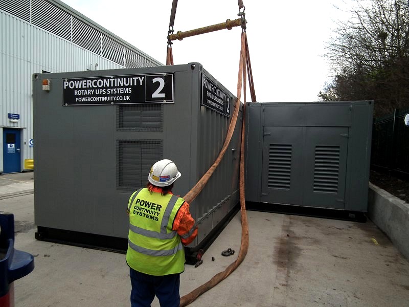 Power continuity engineer delivering rotary flywheel ups