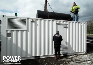 Power continuity engineers installing 600kva generator