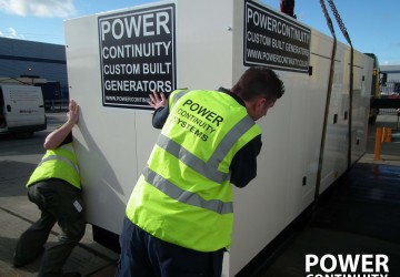 Power continuity engineers moving generator