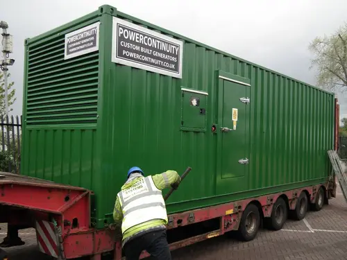 Power continuity example of containerised generator