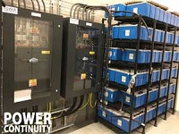 Power continuity finished installation of a ups