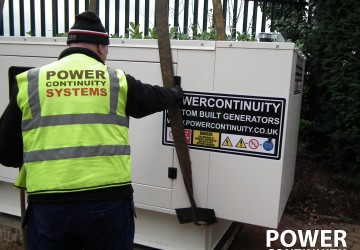 Power continuity fully installed canopied generator outside