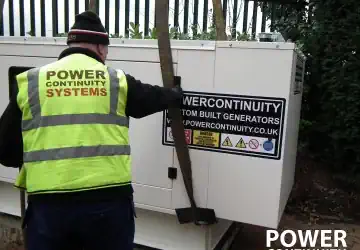 Power continuity fully installed canopied generator outside