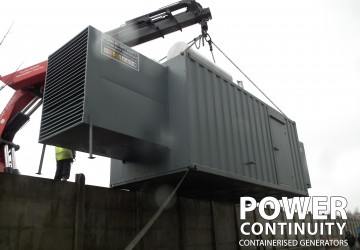 Power continuity grey containerised generator relocation