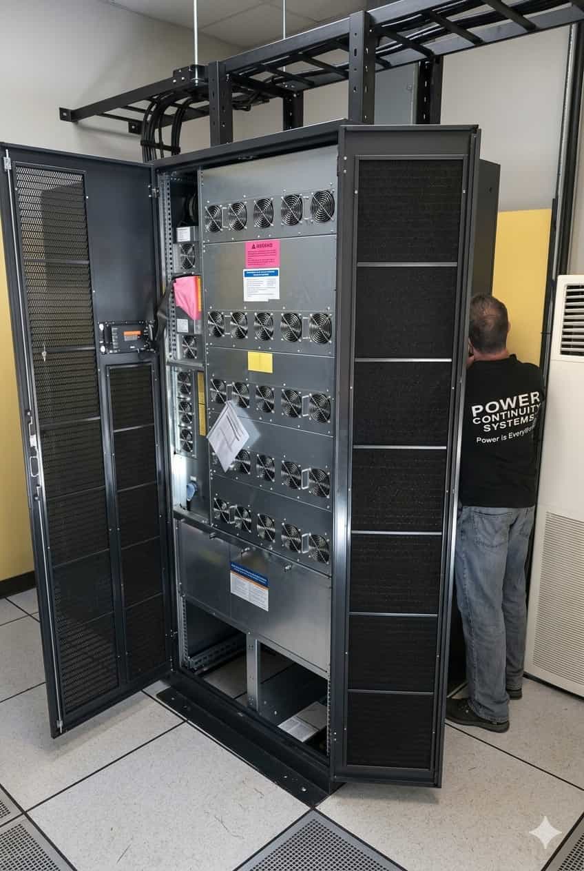 Power continuity it room ups install