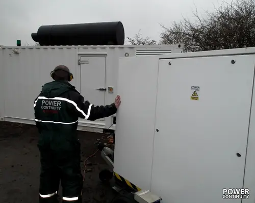 Power continuity load bank testing diesel generator