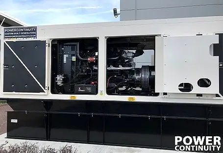 Power continuity open canopied generator