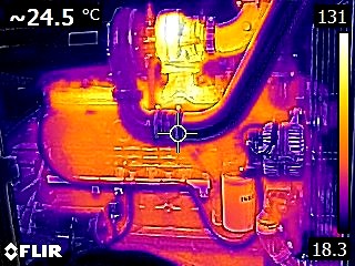 Power continuity thermal imaging a generator