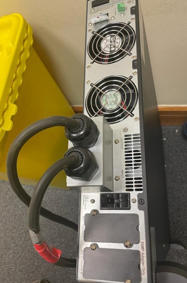 Power continuity ups fans after cleaning