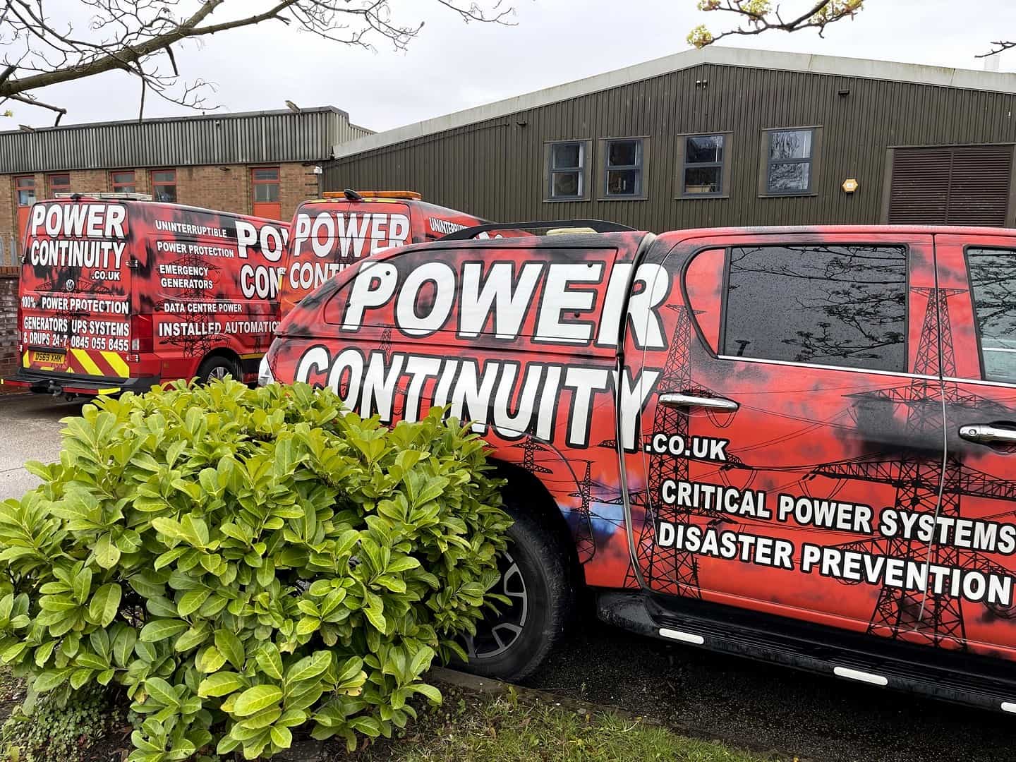 Power continuity vehicles on an installation