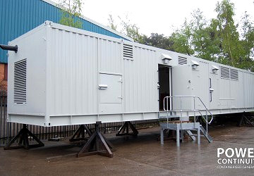 Power continuity walk in generator container